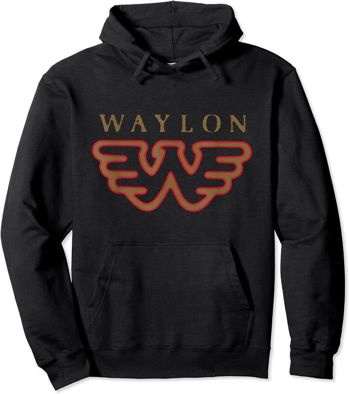 Waylon Jennings - Official Merchandise - Flying W Logo Hoodie | Unisex Hooded Sweatshirt | FAST SHIPPING Classic Cotton
