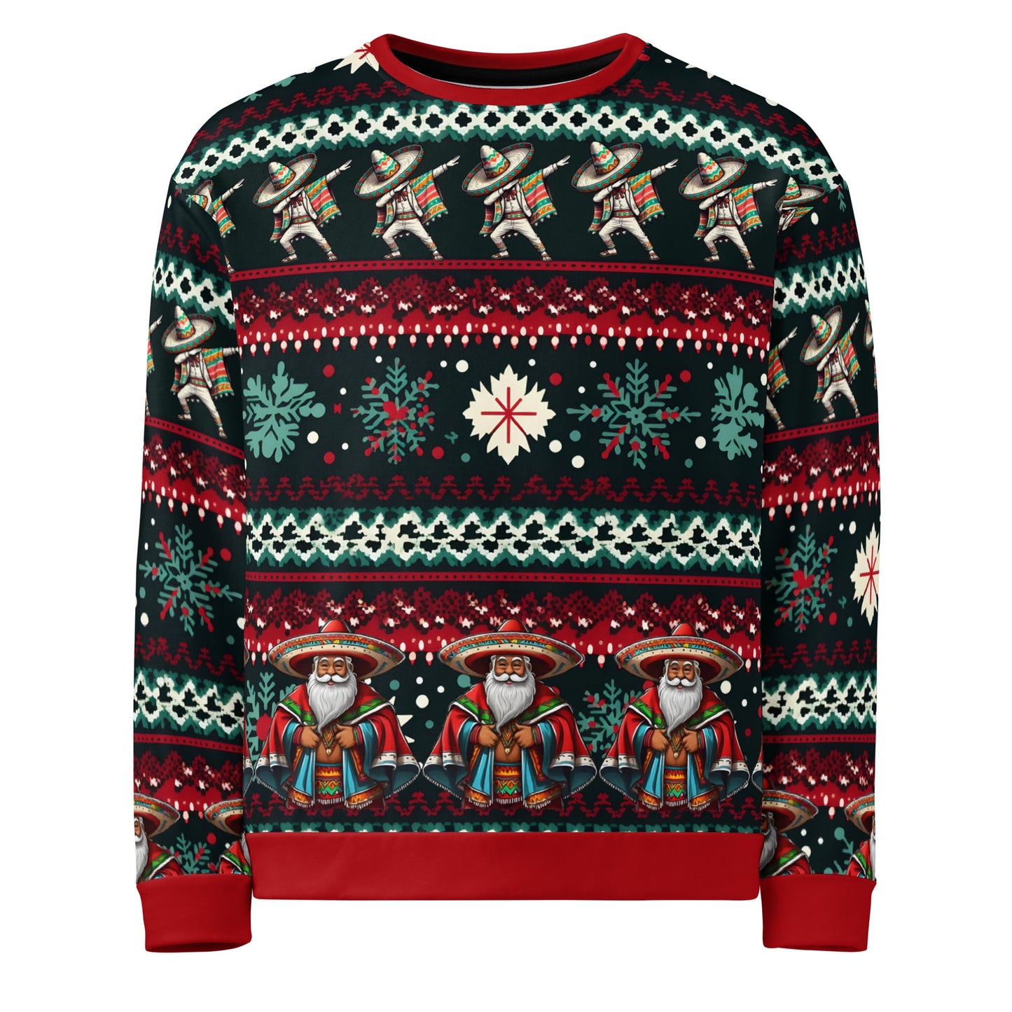 Dabbing Mexican & Santa Claus Feliz Vibes Sweatshirt