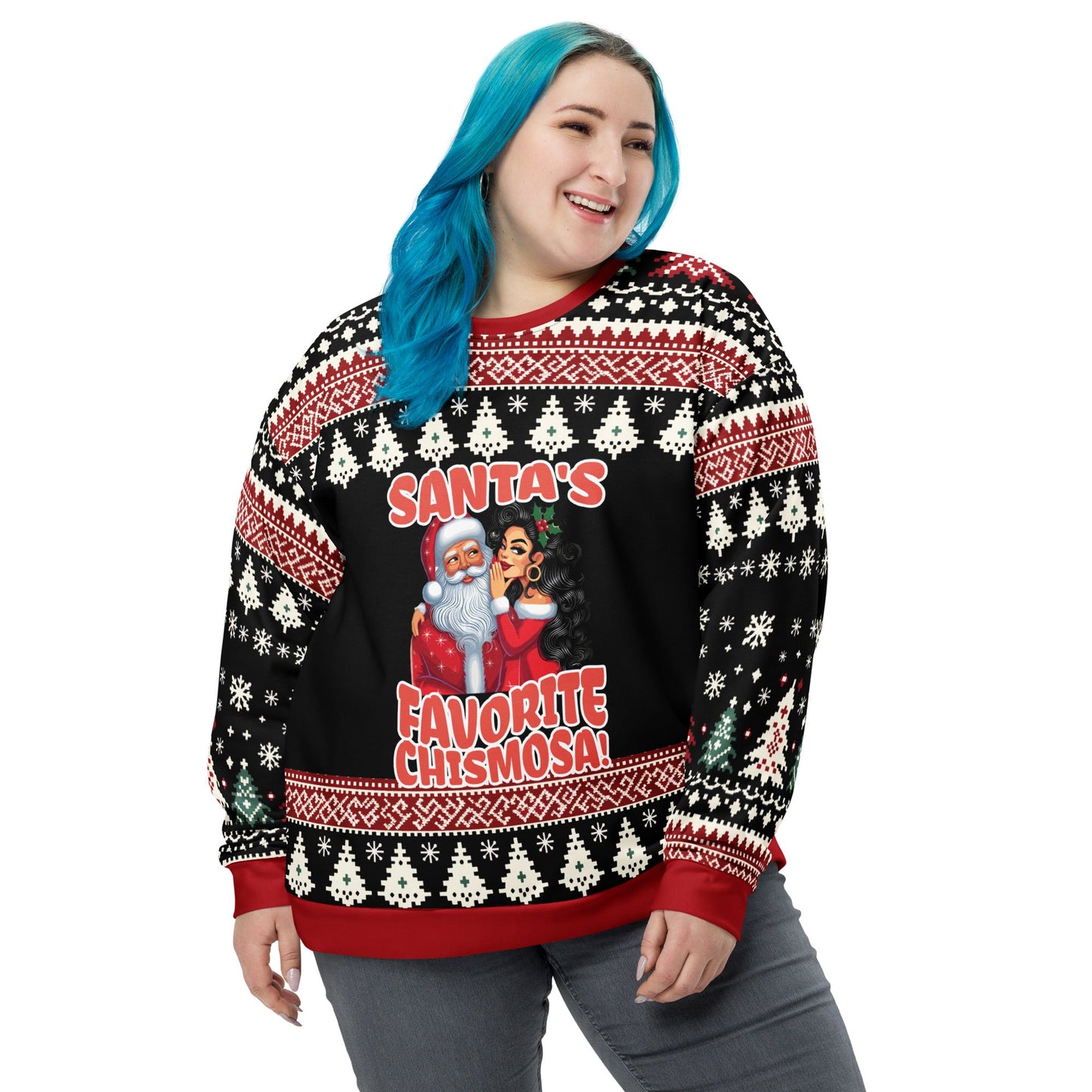 Santa's Favorite Chismosa Ugly Navidad Sweatshirt