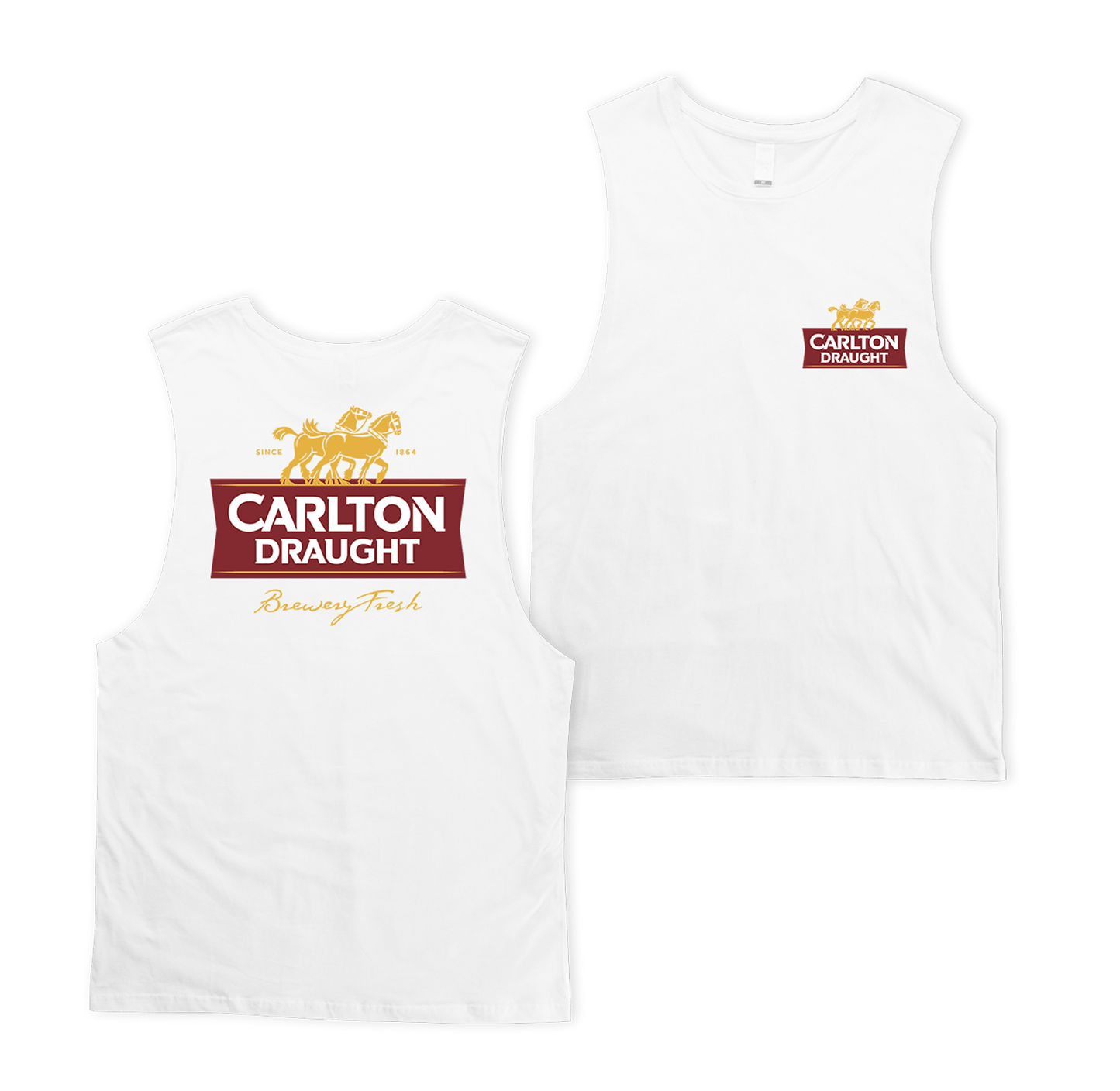 Carlton Draught Classic Muscle Tee White
