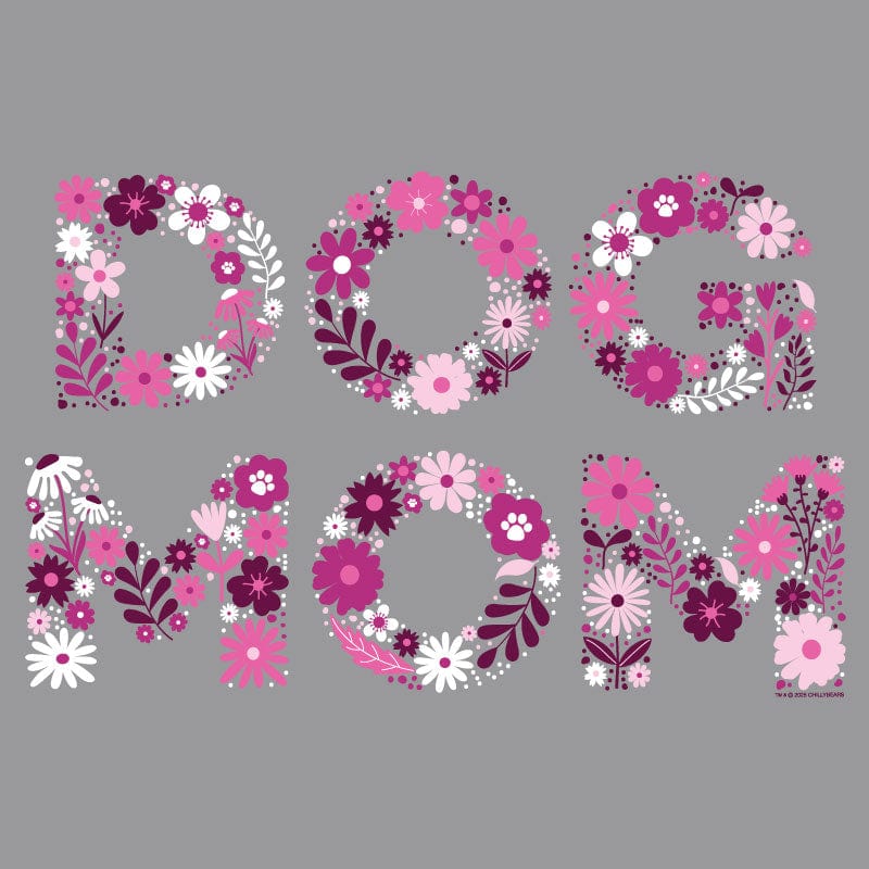 Dog Mom Flowers - Baseball T-Shirt