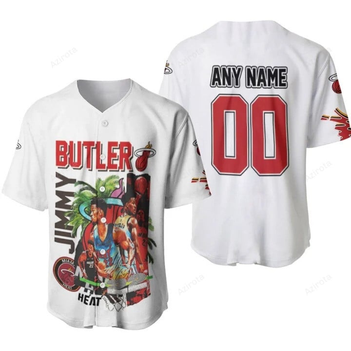 Miami Heat Jimmy Butler 22 Nba American Professional Basketball Player White Personalized Baseball J