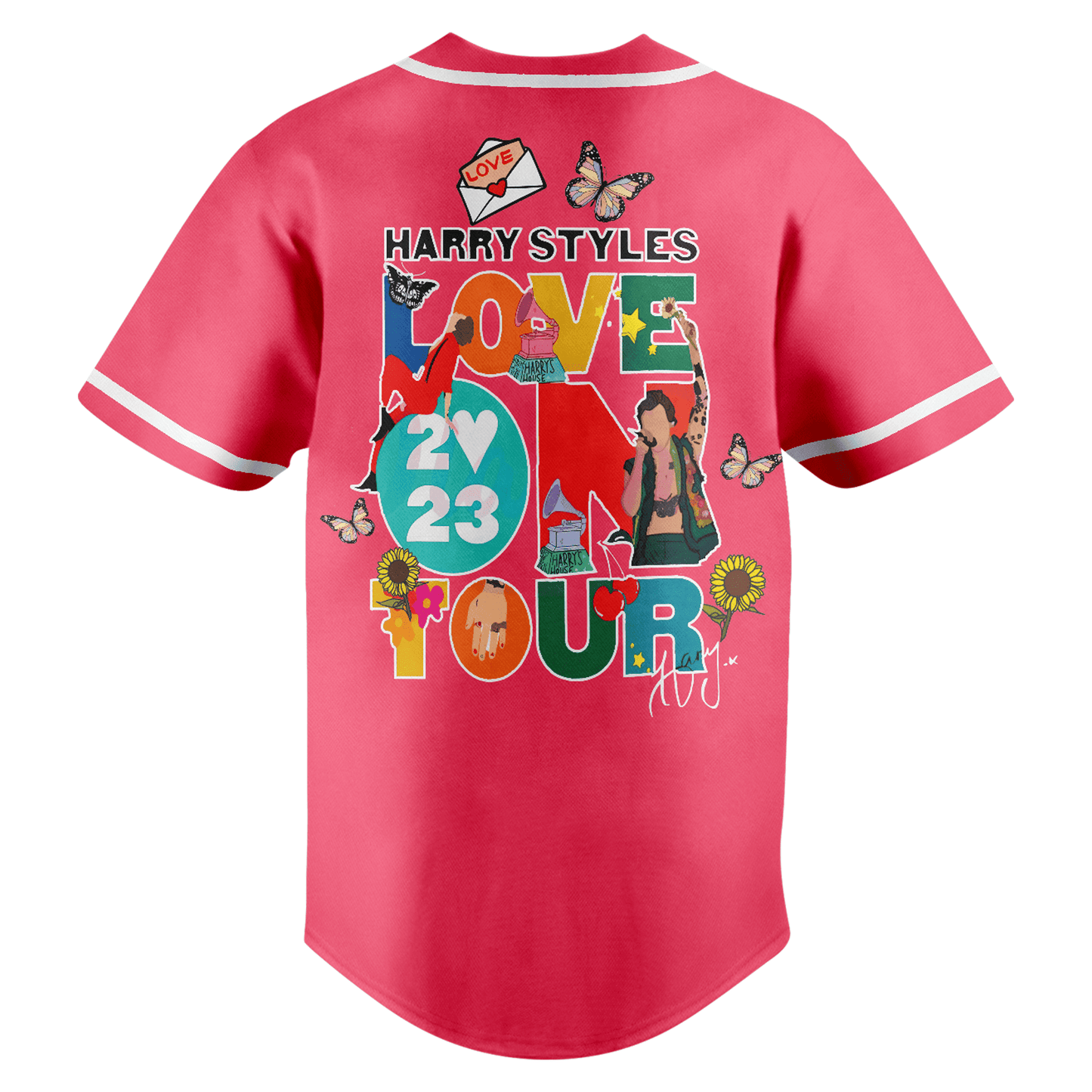Harry Styles Love On Your Hot Pink Baseball Jersey