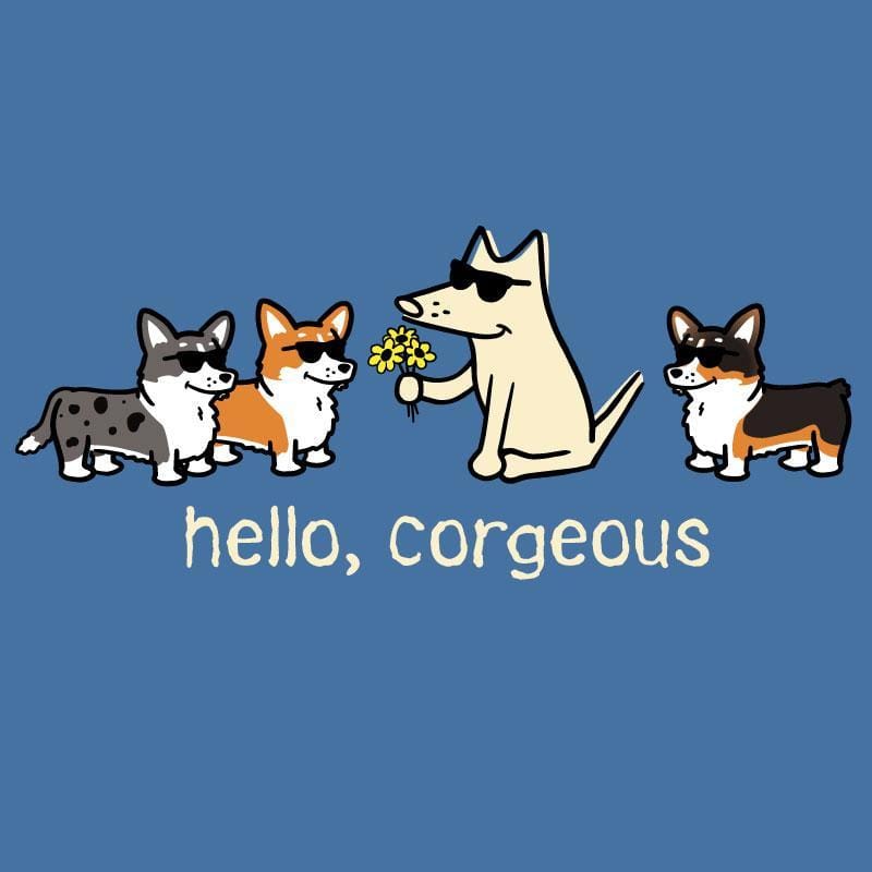 Hello, Corgeous - Long-Sleeve T-Shirt Classic