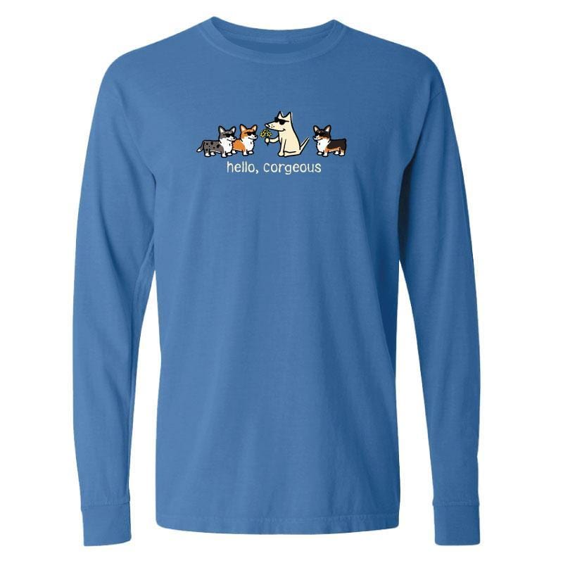 Hello, Corgeous - Long-Sleeve T-Shirt Classic