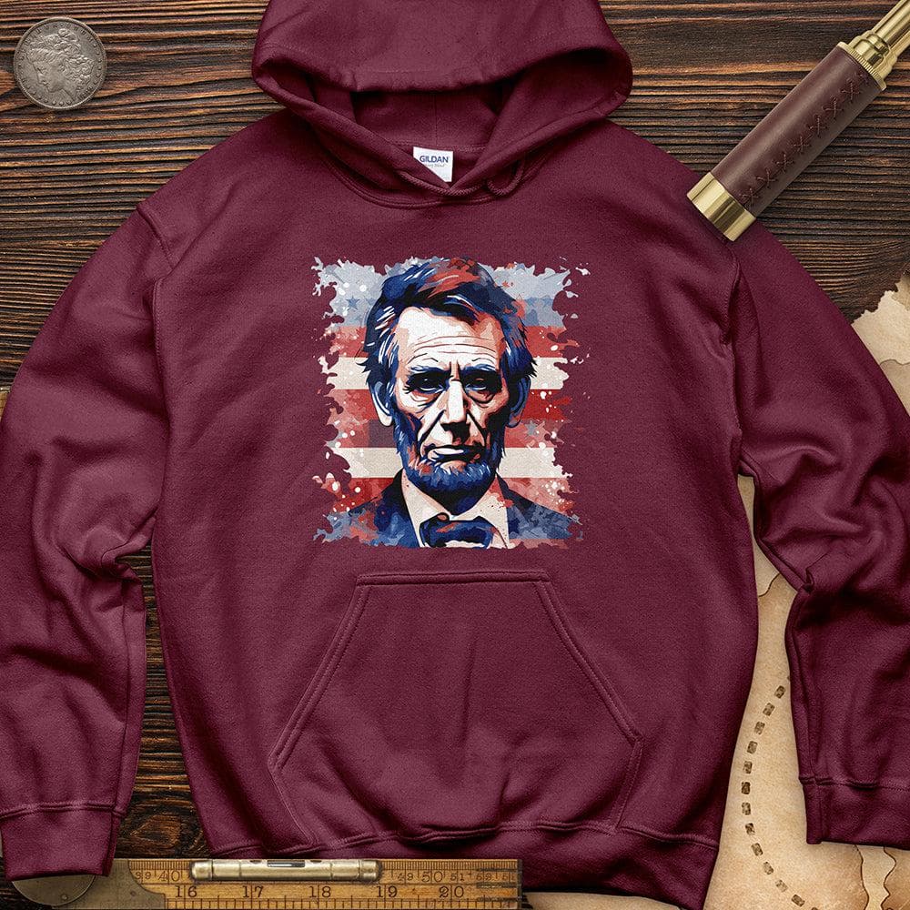 Abe Lincoln American Flag Art Hoodie