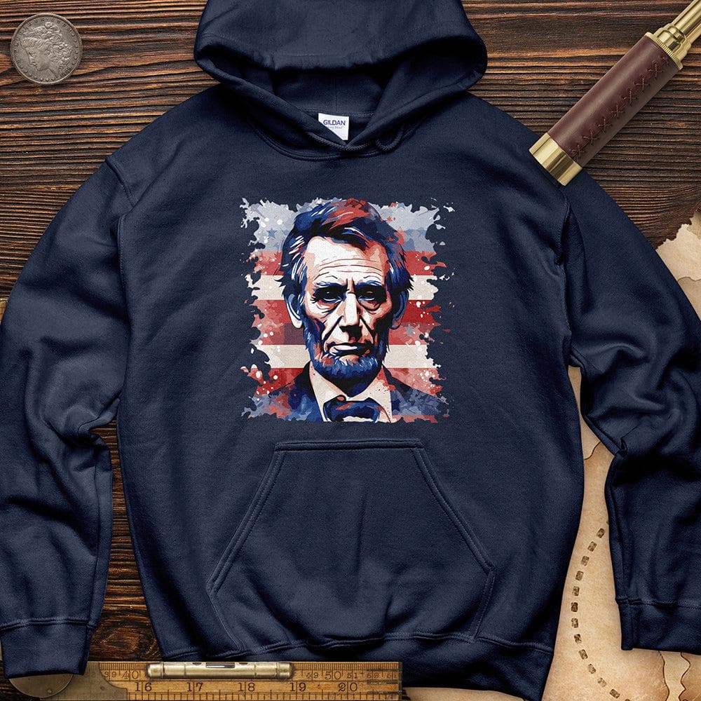 Abe Lincoln American Flag Art Hoodie