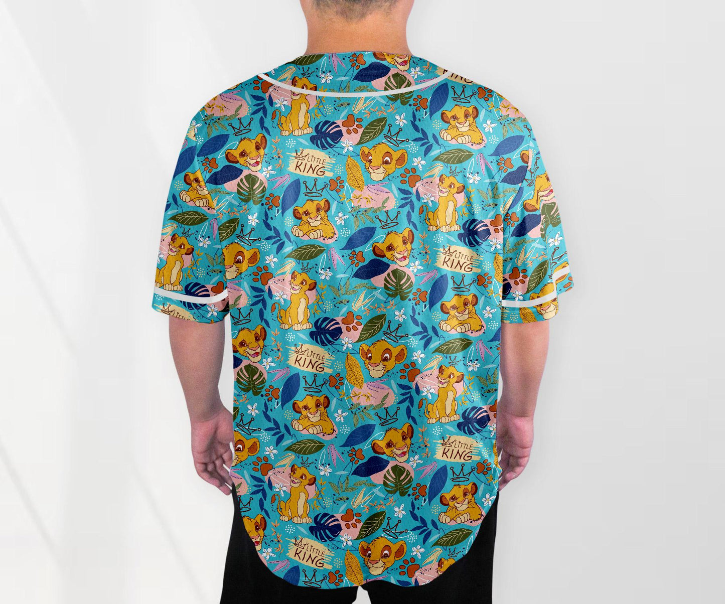 Simba Jersey Shirt The Lion King Baseball Jersey Shirt Funny Jersey Shirt Summer Tropical Shirt Simba Shirt Gifts