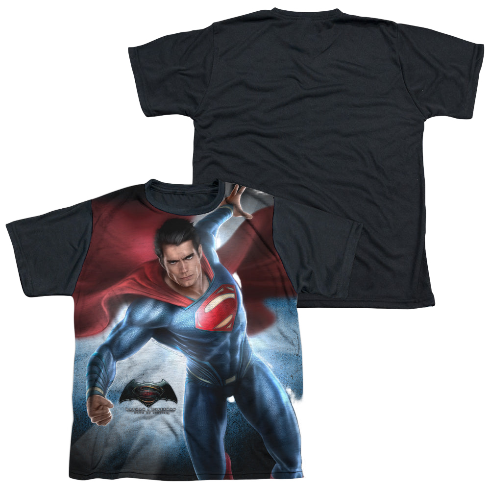 Batman v Superman Superman Light - Youth Black Back T-Shirt