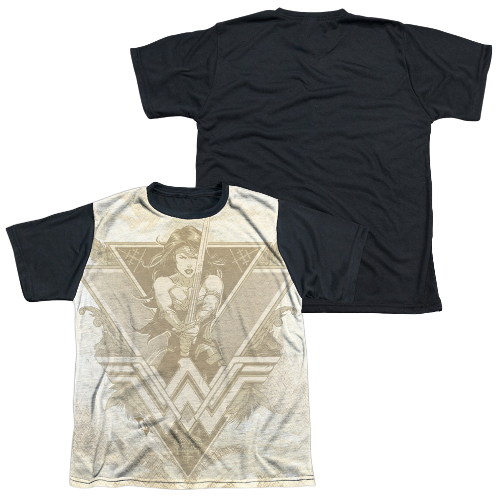 Batman v Superman Greek Goddess - Youth Black Back T-Shirt Style001