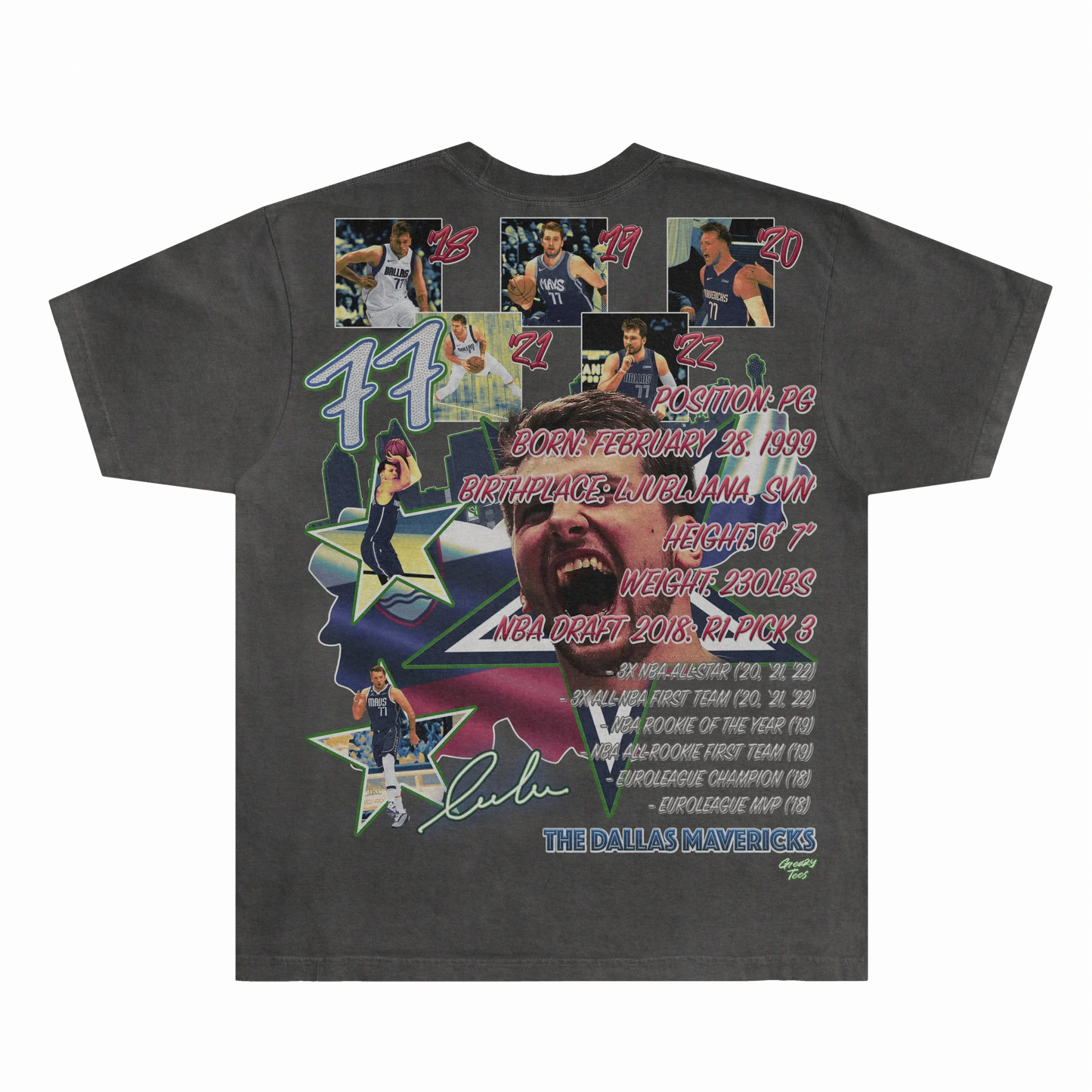 Luka DonÄÂić Mavs Classic Tee Style002