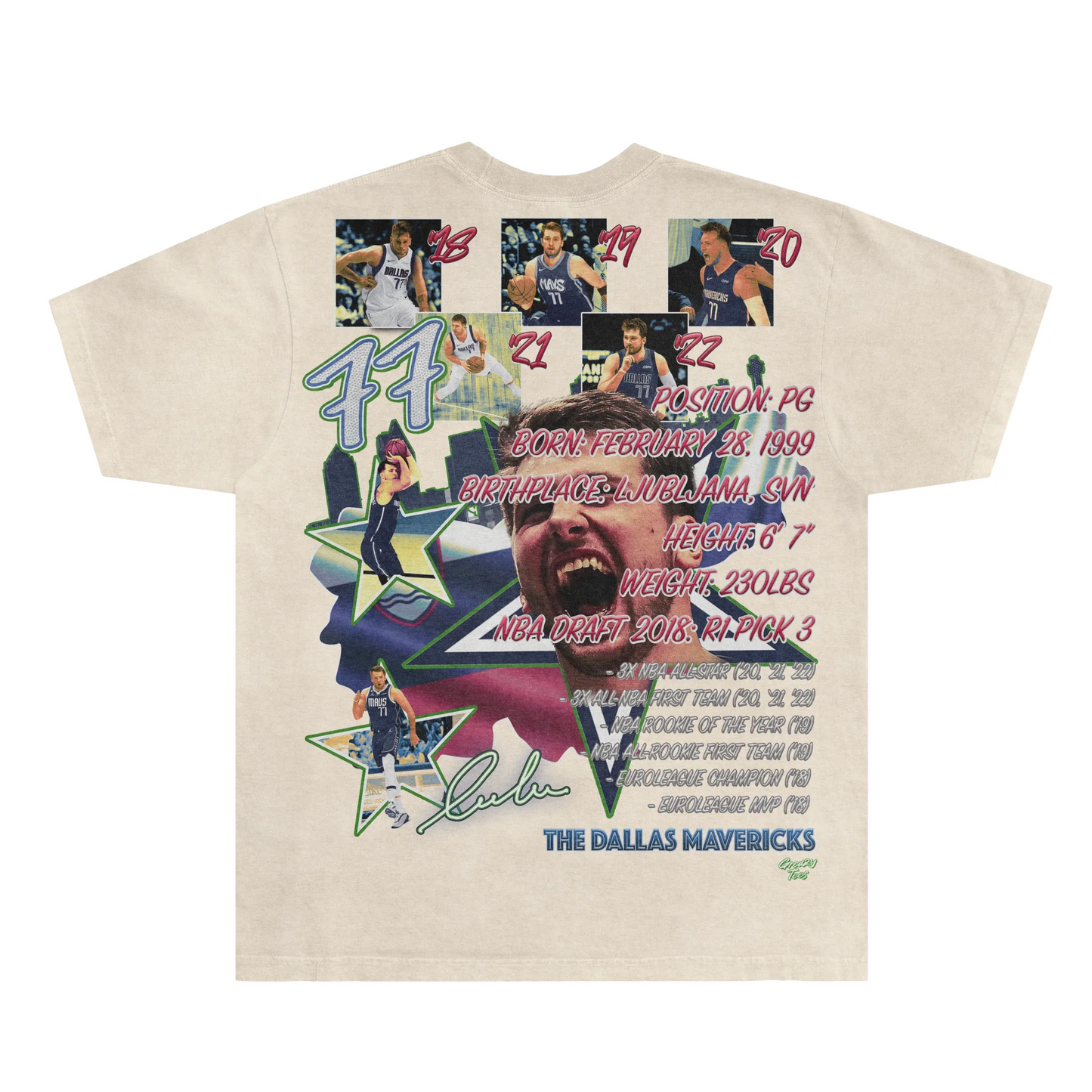Luka DonÄÂić Mavs Classic Tee Style003