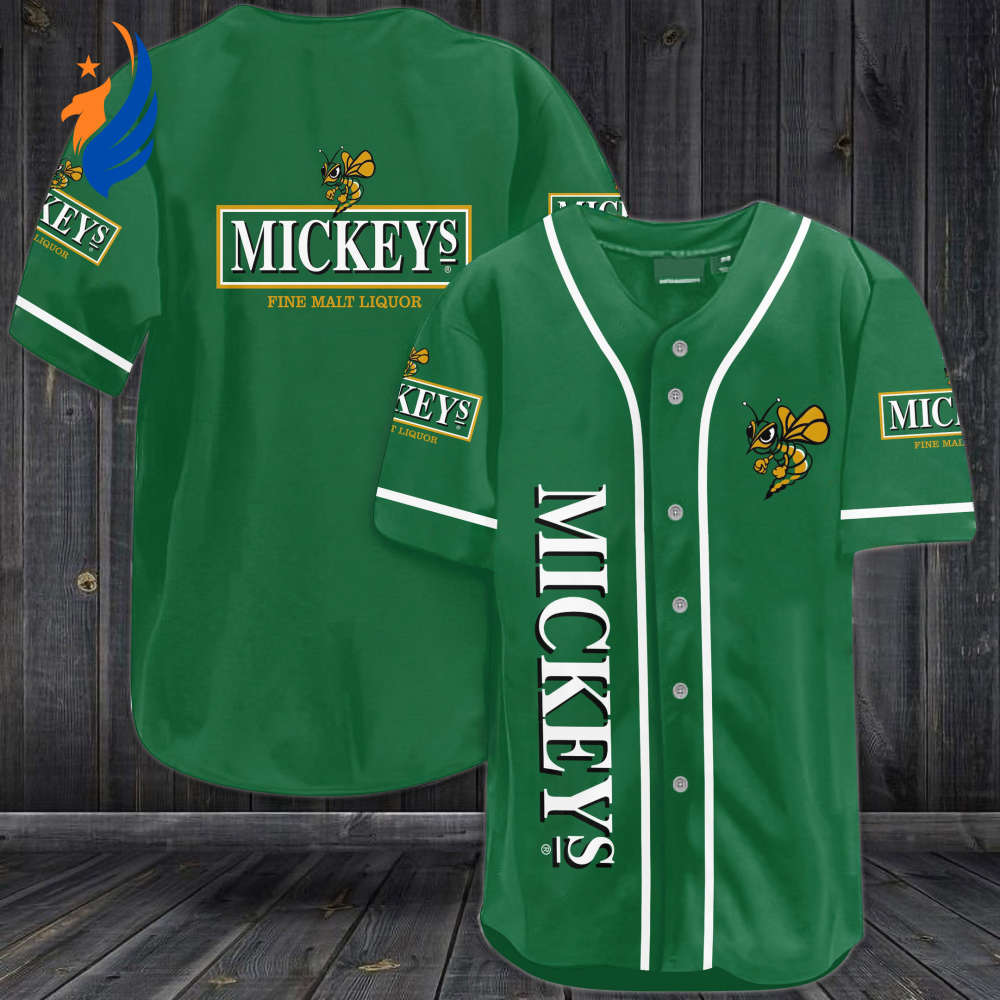 Mickey s Fine Malt Liquor Baseball Jersey: Stylish & Classic Vintage Design - Bafud