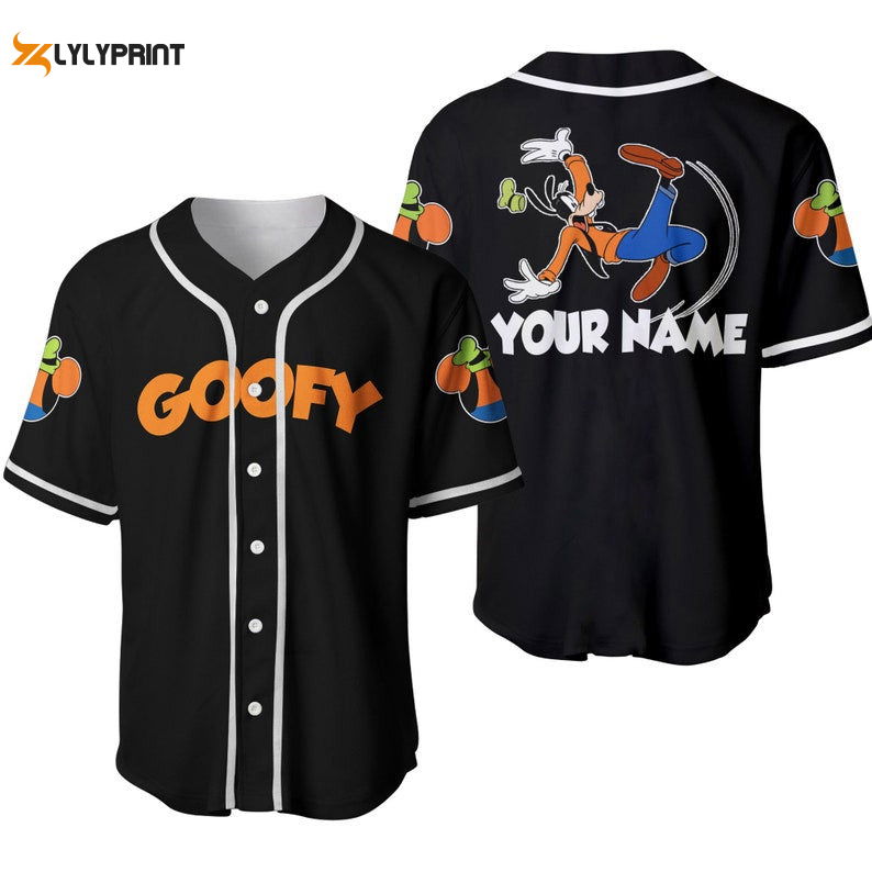 Personalized Funny Goofy Dog All Over Print Baseball Jersey - lylyprint.com