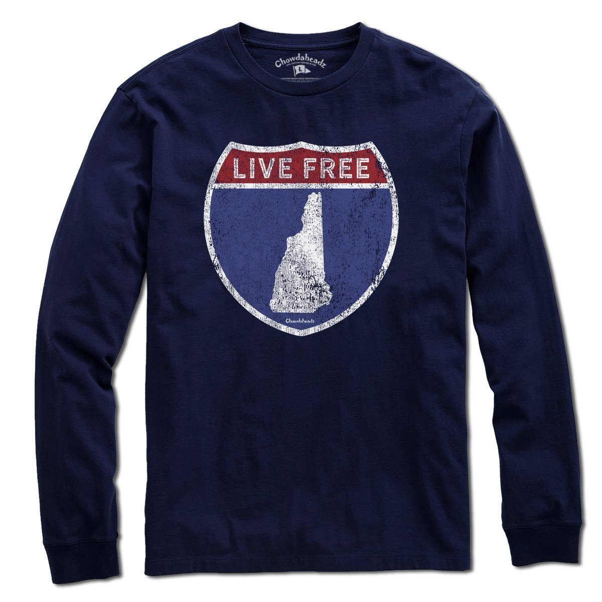 Live Free New Hampshire Highway Sign T-Shirt