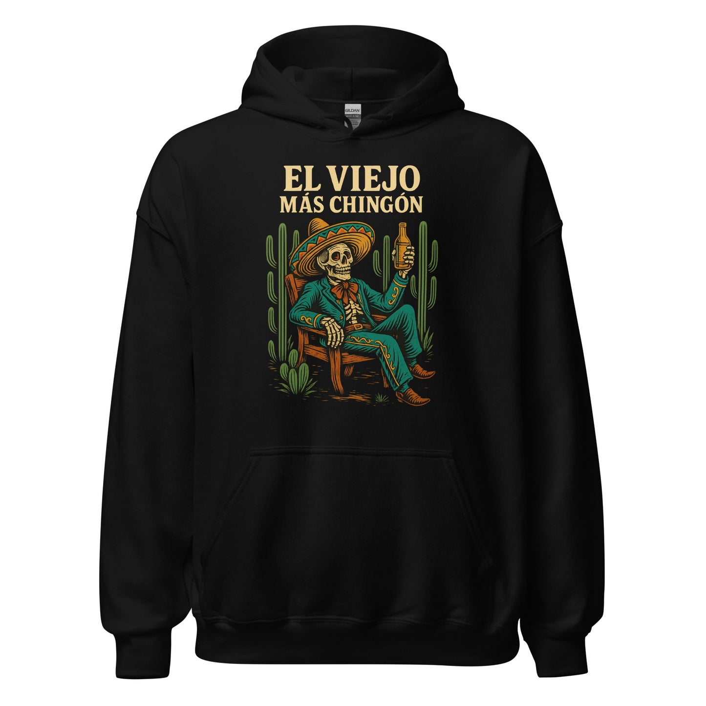 El Viejo Más Chingón Hoodie – Bold Mexican Graphic Hoodie for Legends