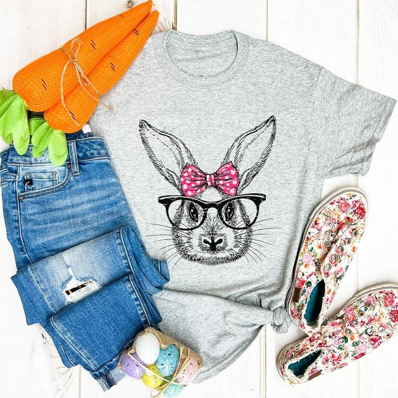 zEaster Bunny Glasses Graphic Tee