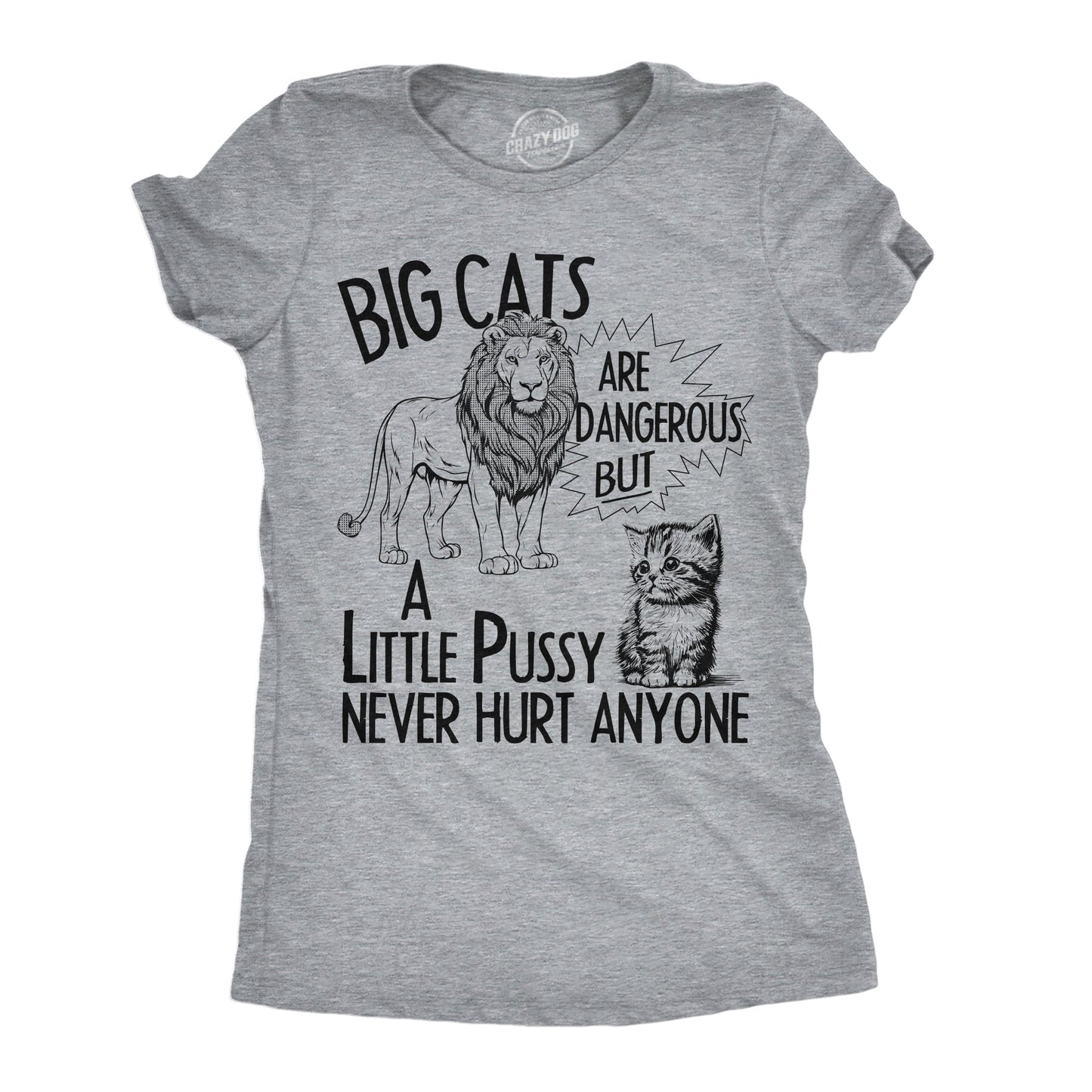 Big Cats Are Dangerous But A Little Pussy Never Hurt Anyone Women's T Shirt