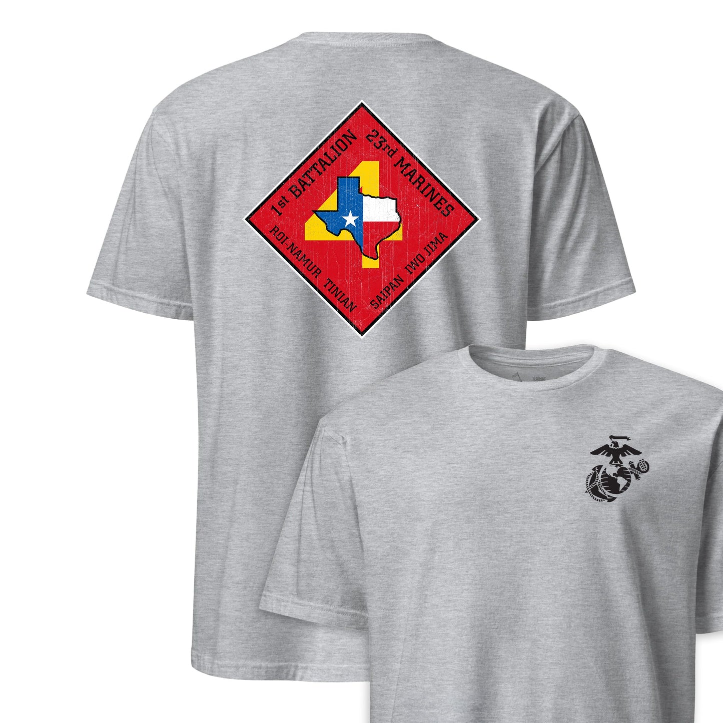 1st Battalion 23rd Marines Back Print T-Shirt