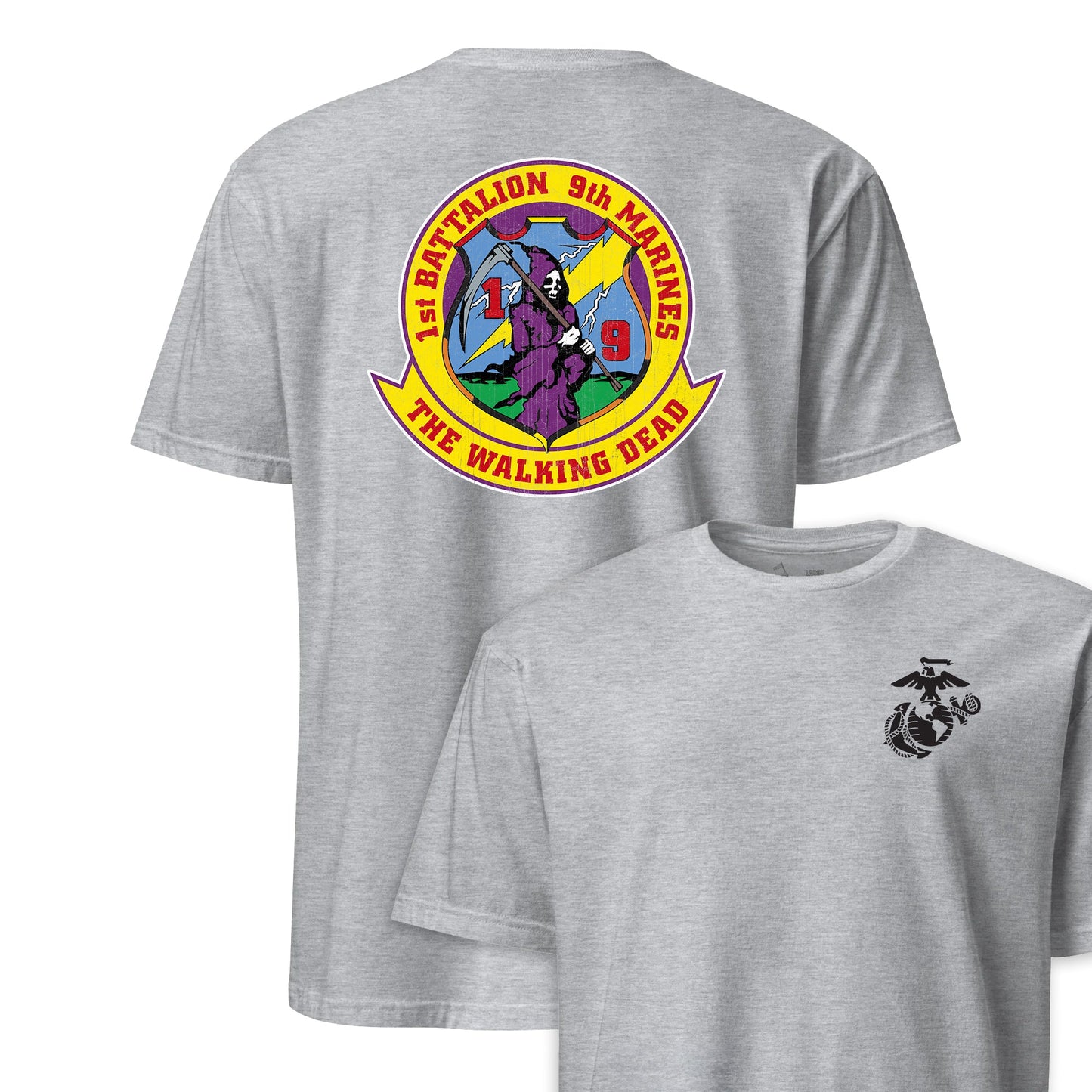 1st Battalion 9th Marines Back Print T-Shirt