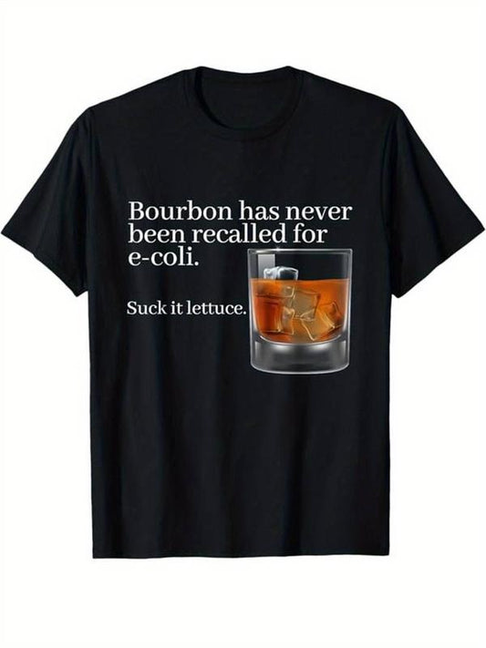 [100% Cotton] Whiskey Drinking Printed Men's Cotton Graphic T-shirt