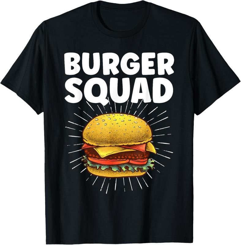100% Cotton Best Burger Design For Men Women Hamburger Cheeseburger T-Shirt