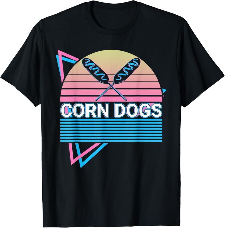 100% Cotton Corn Dogs Hot Dogs T-Shirt