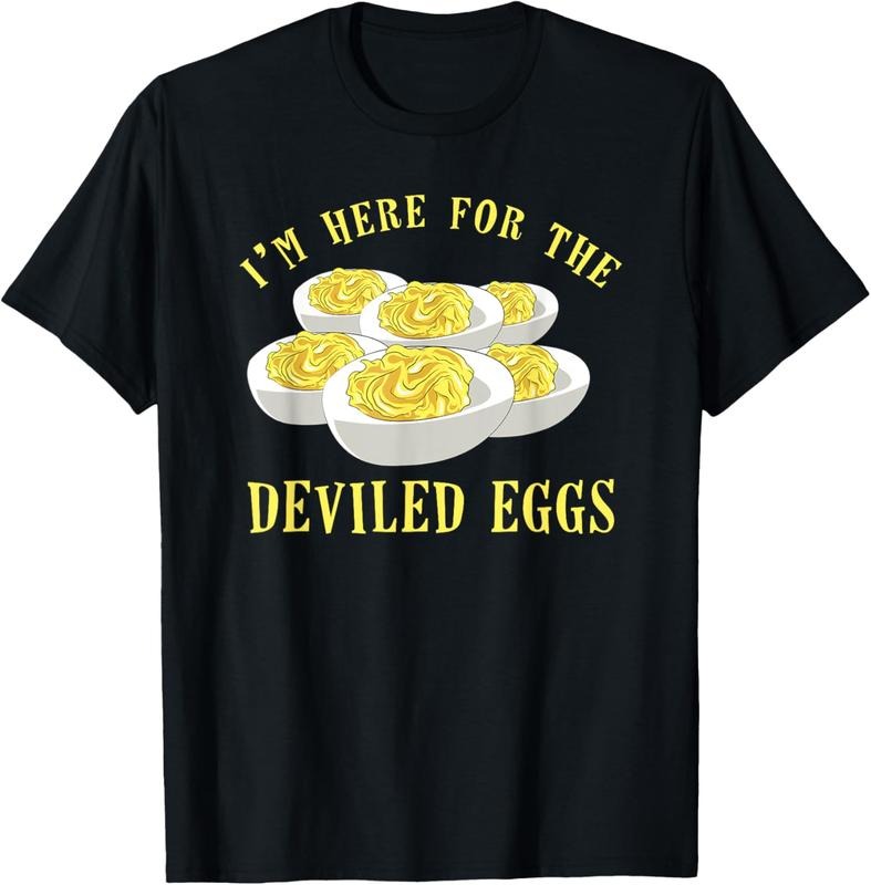 100% Cotton Deviled Egg Funny Food Gift T-Shirt