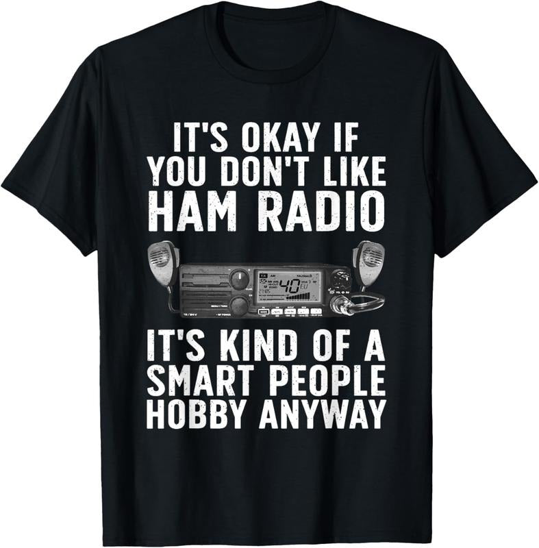 100% Cotton Funny Ham Radio Art For Men Women Amateur Radio Ham Operator T-Shirt