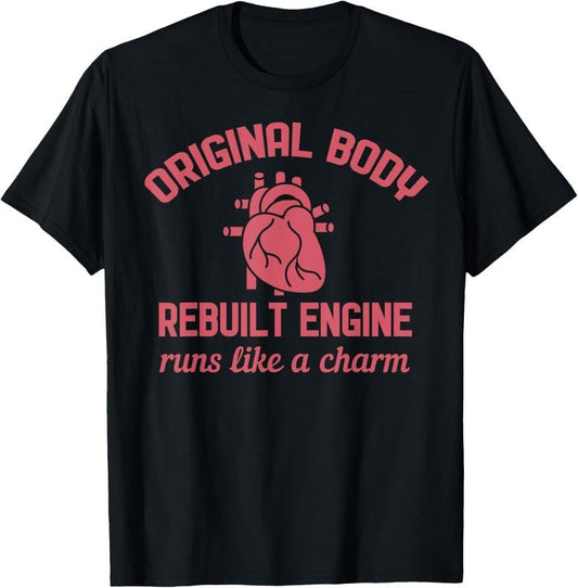 100% Cotton Funny Open Heart Bypass Surgery Recovery Get Well Gift T-Shirt