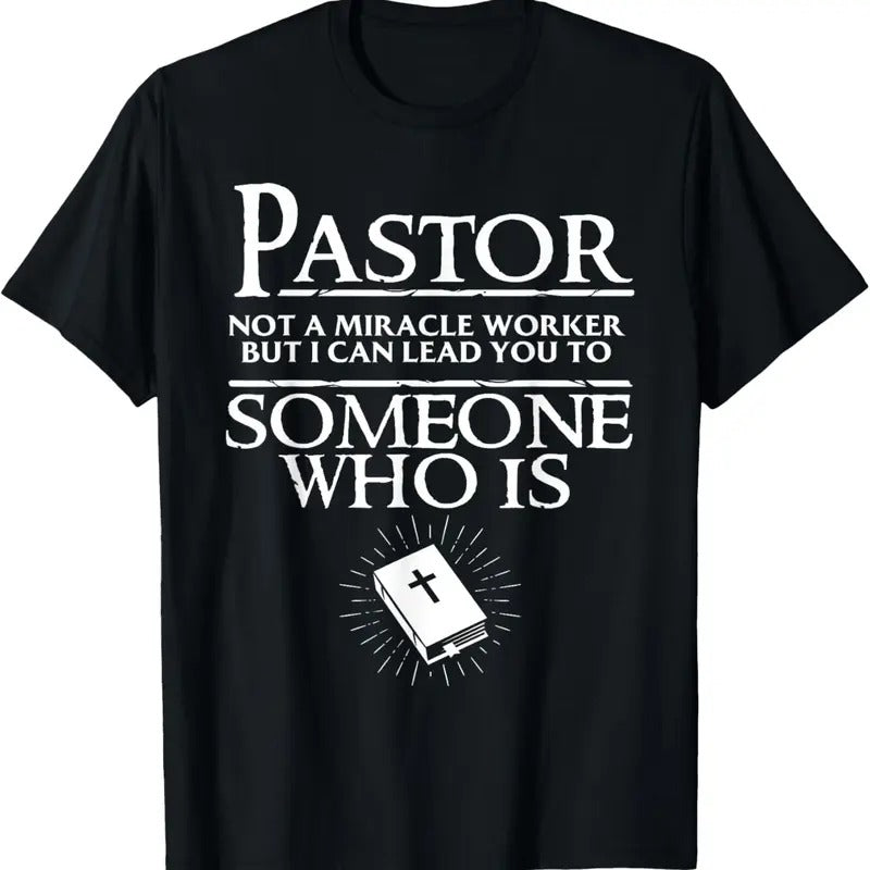 100% Cotton Funny Pastor Gift For Men Cool Christian Church Appreciation T-Shirt