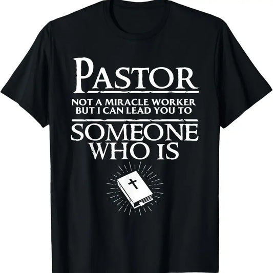100% Cotton Funny Pastor Gift For Men Cool Christian Church Appreciation T-Shirt