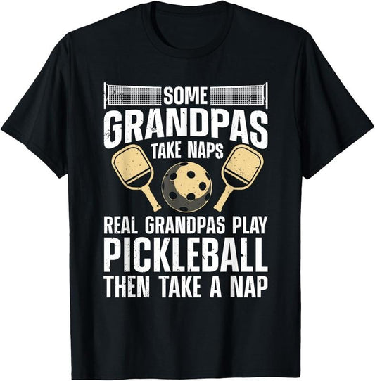 100% Cotton Funny Pickleball Design For Men Grandpa Pickleball Player T-Shirt