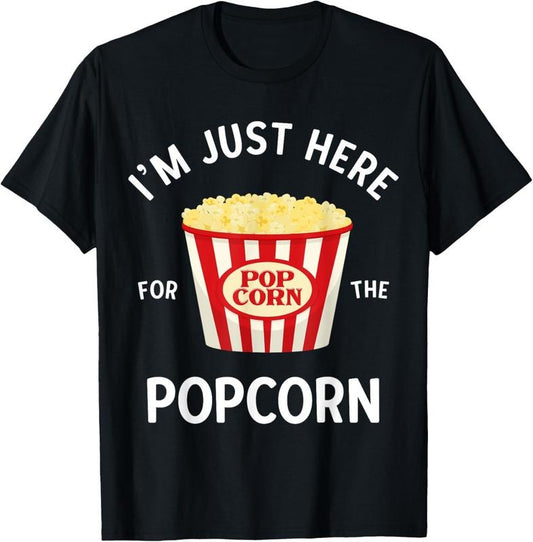 100% Cotton Funny Popcorn Lover Gifts Cinema Movie Snack Lover Men Kid T-Shirt