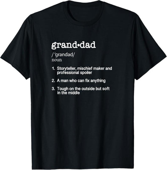 100% Cotton Granddad Definition T Shirt - Funny Father's Day Gift Tee T-Shirt