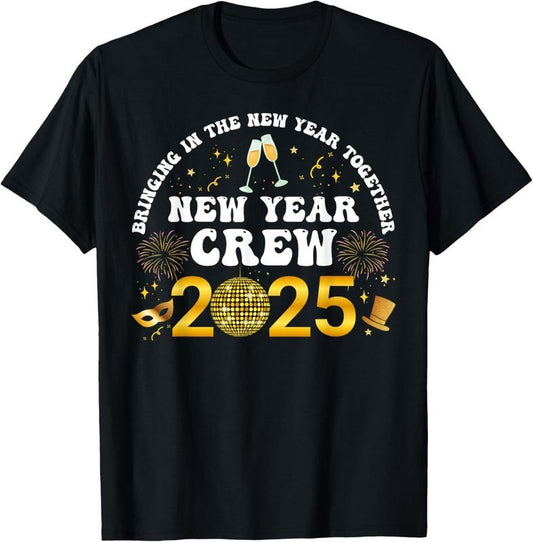 100% Cotton Happy New Year 2025 New Years Eve Party Family Matching 2025 T-Shirt