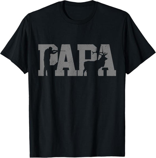 100% Cotton Hunter Dad Deer Father Father's Day Hunting Papa T-Shirt