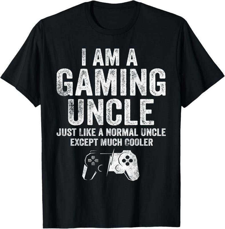 100% Cotton I Am A Gaming Uncle Funny Video Gamer Gift Video Game Lover T-Shirt
