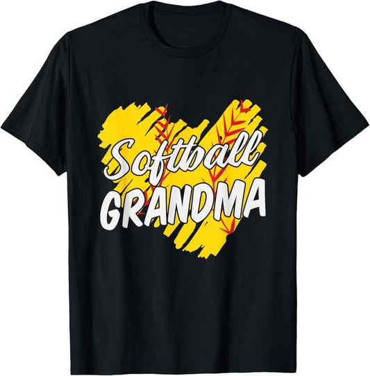 100% Cotton Softball Grandma Softball Designs For Women Grandparents T-Shirt