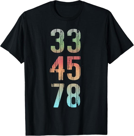 100% Cotton Vinyl Lover Gift Record Collector Tee 33 45 78 LP T-Shirt