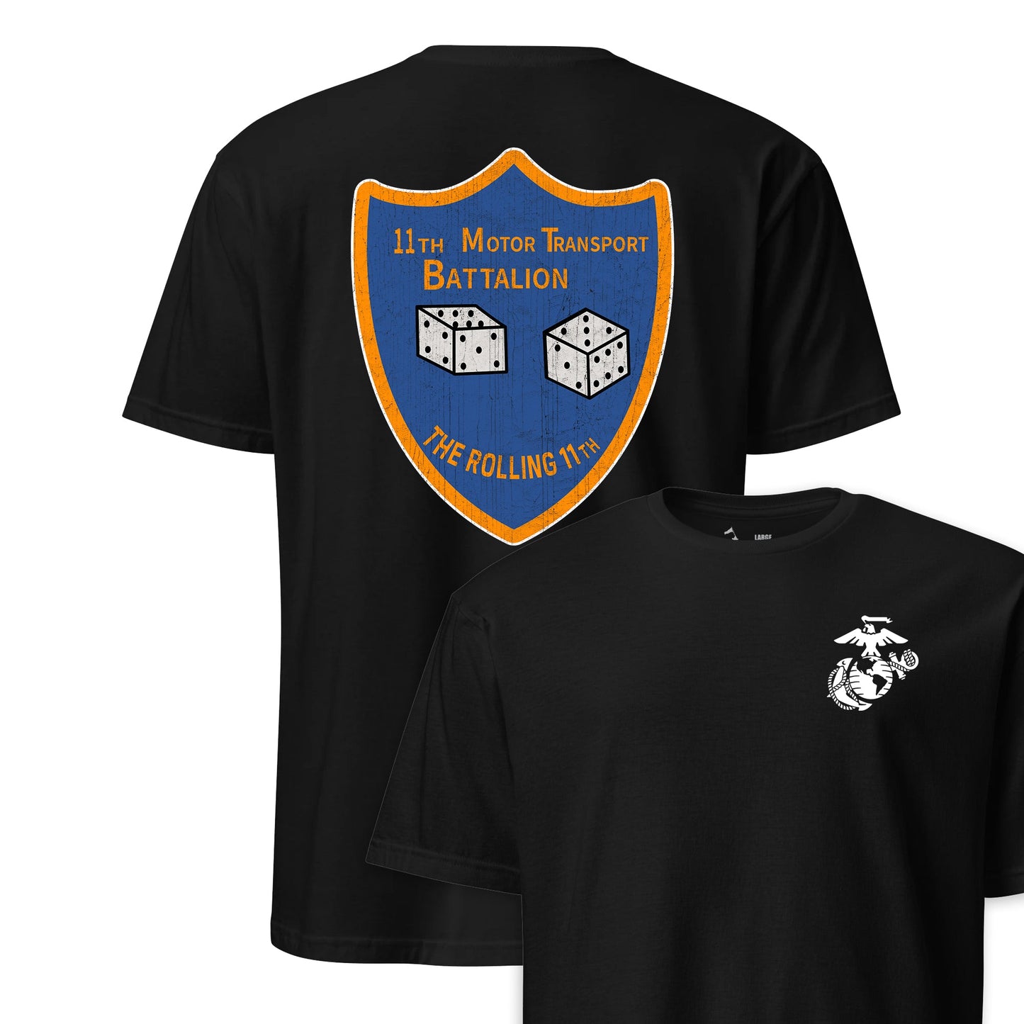 11th Motor Transport Battalion Back Print T-Shirt
