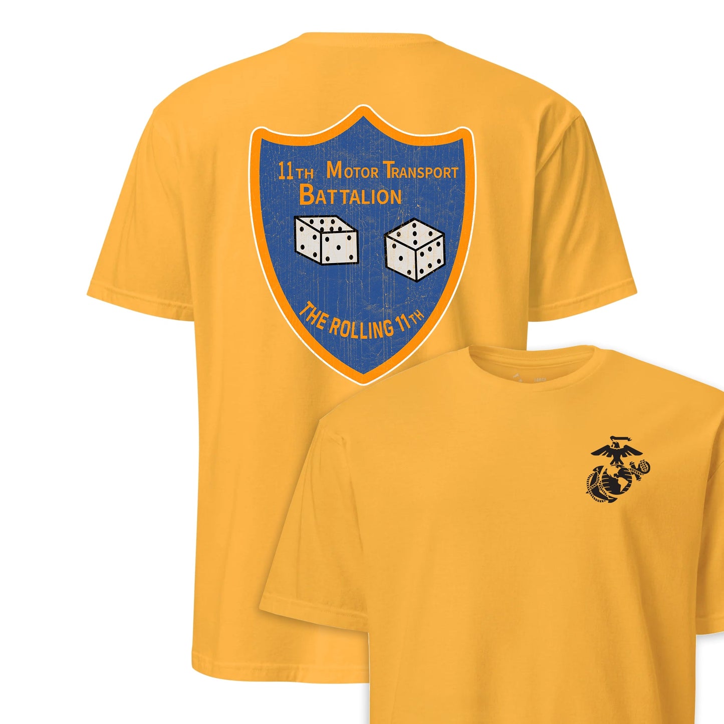 11th Motor Transport Battalion Back Print T-Shirt