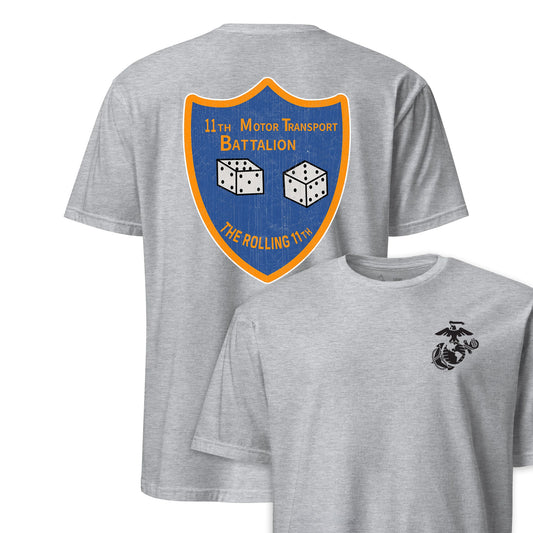 11th Motor Transport Battalion Back Print T-Shirt
