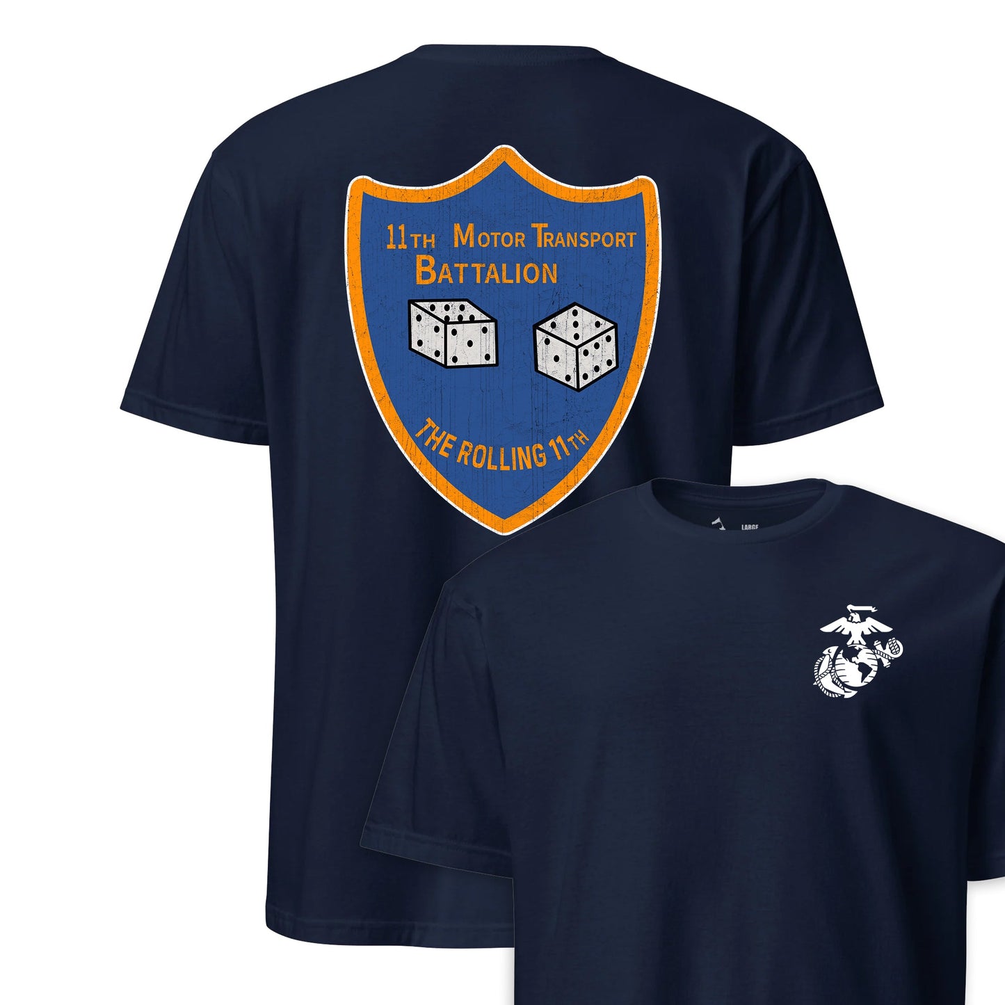 11th Motor Transport Battalion Back Print T-Shirt