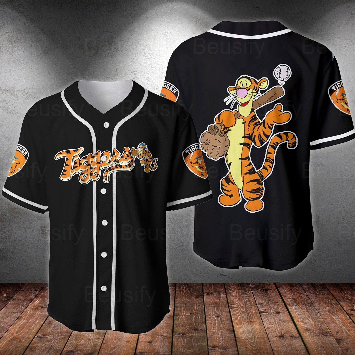 Tigger Winnie Pooh Baseball Jersey, Tigger Jersey Shirts, Funny Disney Shirt, Summer Shirt, Tigger Baseball Shirt, Winnie The Pooh - Bafud