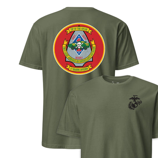 1st Light Armored Reconnaissance Battalion Back Print T-Shirt