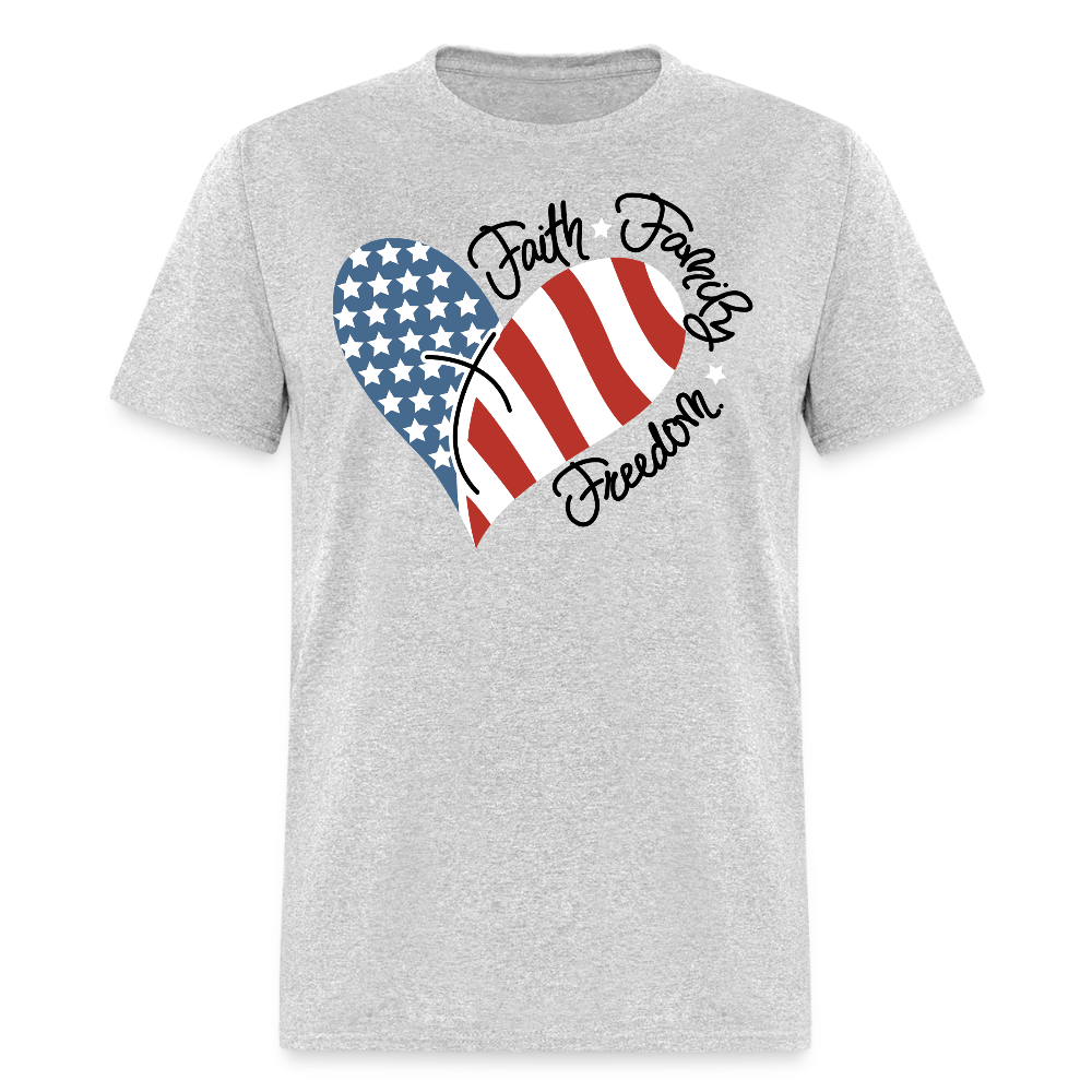 Faith Family Freedom American Flag T Shirt