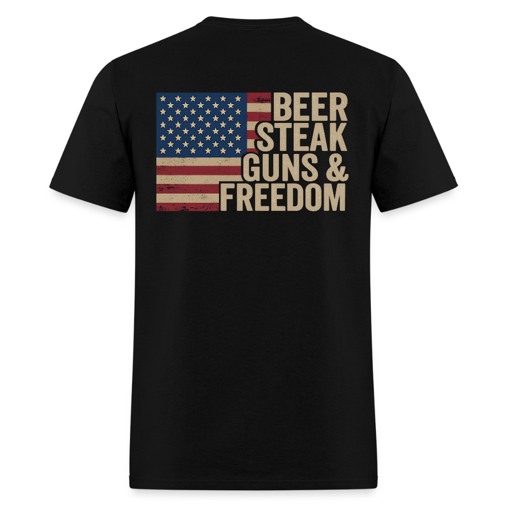 Beer Steak Guns & Freedom T Shirt