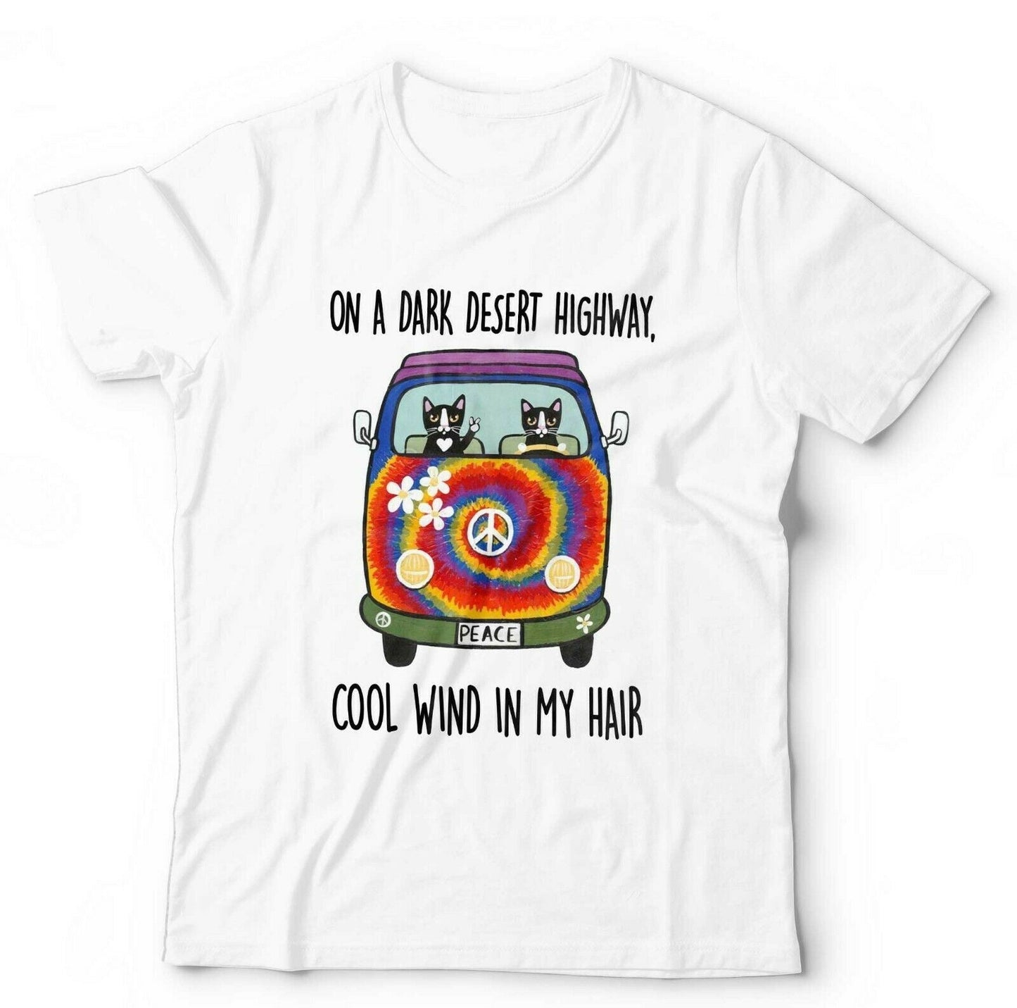 On A Dark Desert Highway Cats Tshirt