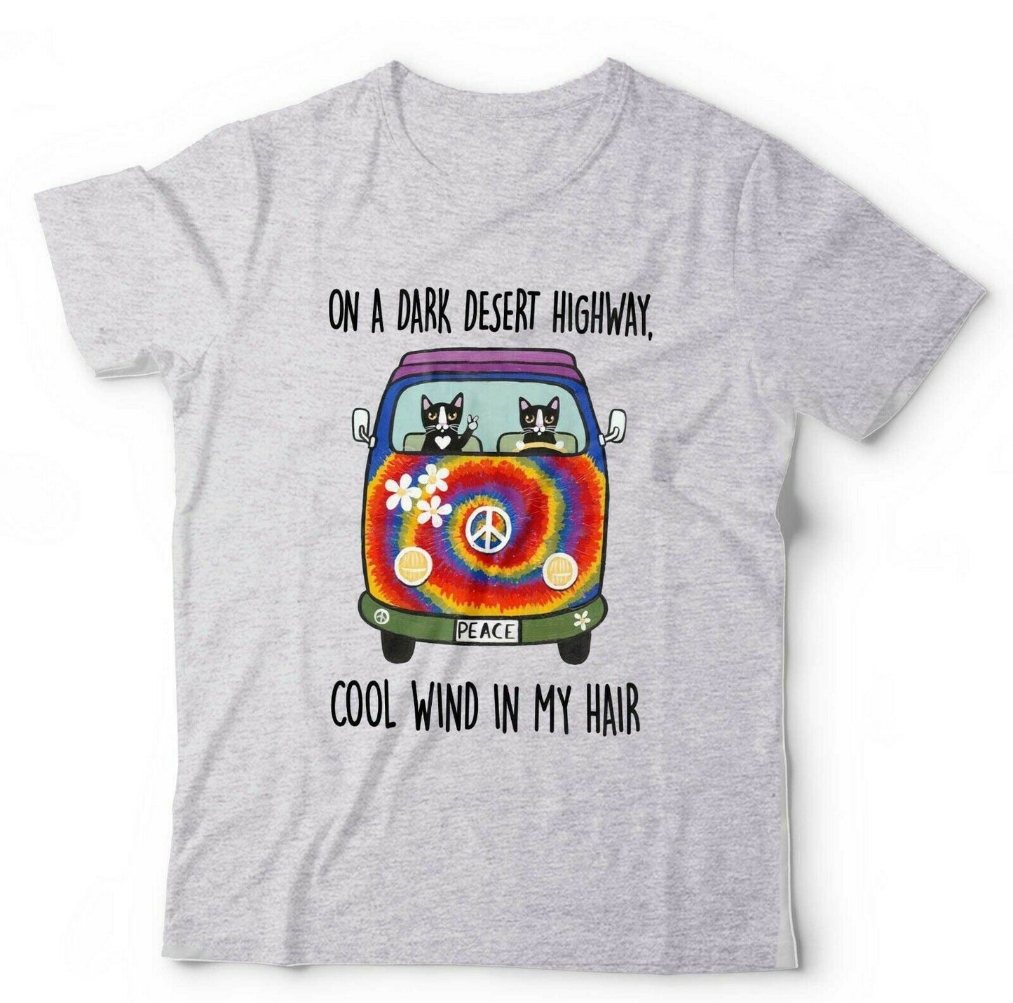 On A Dark Desert Highway Cats Tshirt